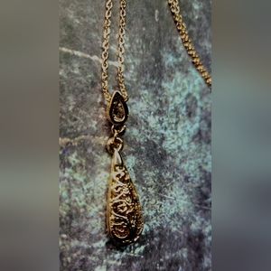 Ladies Rose Gold Plated Chain and Pendant